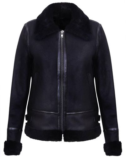 Womens B3 Sheepskin Leather Jacket-Campinas - - 24 - NastyGal UK (+IE) - Modalova