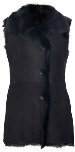 Womens Toscana Sheepskin Buttoned Gilet-Manama - - 22 - Infinity Leather - Modalova
