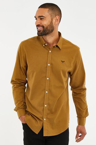 Oxford Cotton 'Beacon' Long Sleeve Shirt - - XL - Threadbare - Modalova