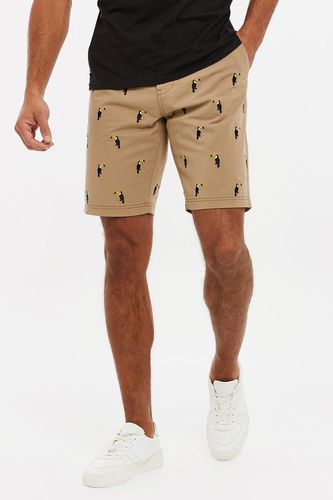 Cotton 'Tropez' Embroidered Chino Shorts - - 30R - Threadbare - Modalova