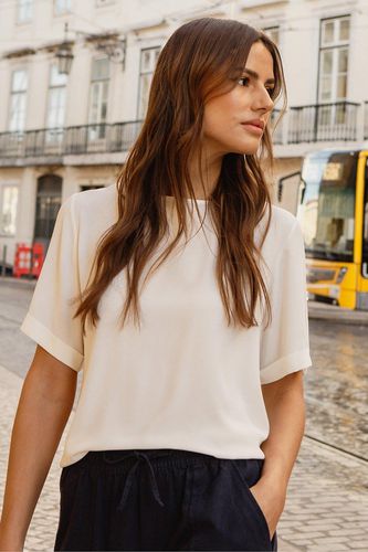 Womens 'Camilla' Short Roll Sleeve T-Shirt Blouse - - 10 - Threadbare - Modalova