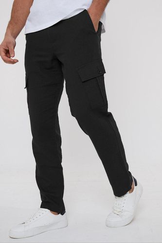 Ramsay' Linen Blend Cargo Trousers - - 36R - Threadbare - Modalova