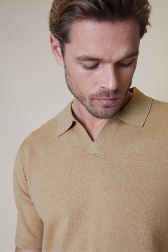 Desford' Cotton Mix Trophy Neck Short Sleeve Knitted Polo - - S - NastyGal UK (+IE) - Modalova