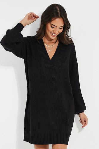 Womens Curve 'Adeline' V Neck Knitted Jumper Dress - - 20 - NastyGal UK (+IE) - Modalova