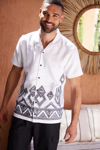 Aztlan' Revere Collar Embroidered Short Sleeve Shirt - - S - Threadbare - Modalova