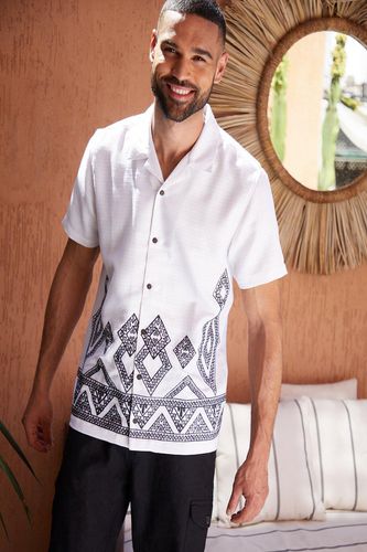 Aztlan' Revere Collar Embroidered Short Sleeve Shirt - - XL - Threadbare - Modalova