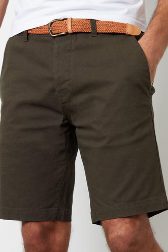 Conta' Cotton Turn-Up Chino Shorts with Woven Belt - - 32R - Threadbare - Modalova