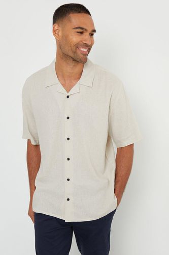 Kylian' Linen Blend Revere Collar Short Sleeve Shirt - - XL - NastyGal UK (+IE) - Modalova