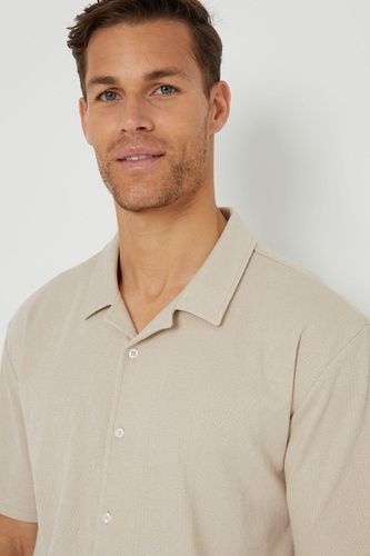 Robbie' Textured Short Sleeve Cotton Shirt With Stretch - - M - NastyGal UK (+IE) - Modalova