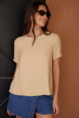 Womens 'Camilla' Short Roll Sleeve T-Shirt Blouse - - 8 - NastyGal UK (+IE) - Modalova