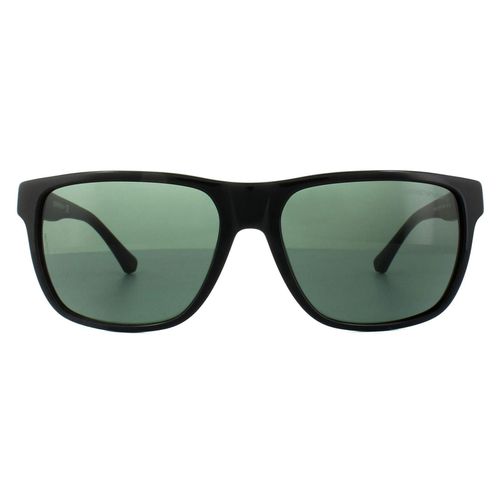Rectangle Grey Green Sunglasses - One Size - Emporio Armani - Modalova