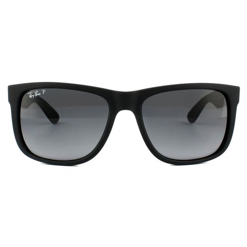 Rectangle Rubber Grey Gradient Polarized Justin 4165 Sunglasses - One Size - NastyGal UK (+IE) - Modalova