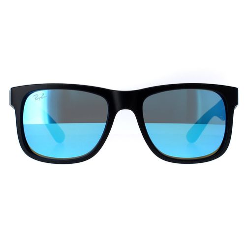 Rectangle Rubber Blue Mirror Justin 4165 Sunglasses - One Size - Ray-Ban - Modalova