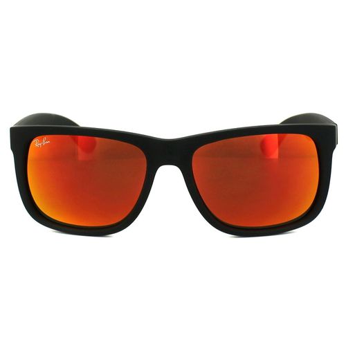 Rectangle Rubber Red Mirror Sunglasses - One Size - Ray-Ban - Modalova