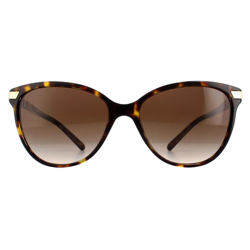 Womens Cat Eye Dark Havana With Gold Detailing Gradient BE4216 Sunglasses - One Size - Burberry - Modalova