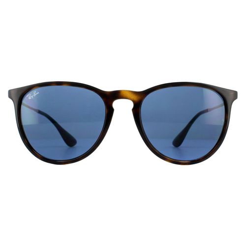 Womens Round Havana Dark Blue Erika 4171 Sunglasses - - One Size - NastyGal UK (+IE) - Modalova