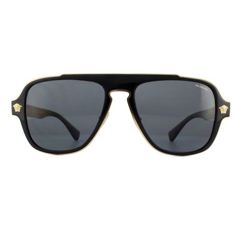 Aviator Grey Polarized VE2199 Sunglasses - One Size - Versace - Modalova