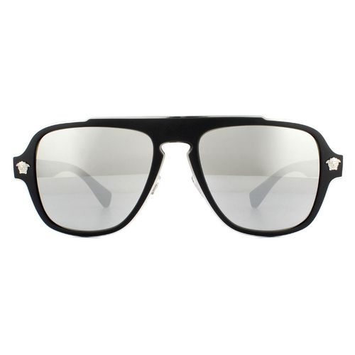 Aviator Matte Dark Grey Silver Mirror Sunglasses - One Size - NastyGal UK (+IE) - Modalova