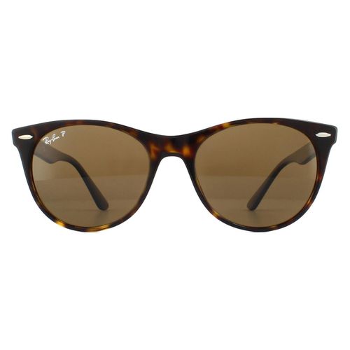 Womens Round Striped Havana Polarized Sunglasses - One Size - NastyGal UK (+IE) - Modalova