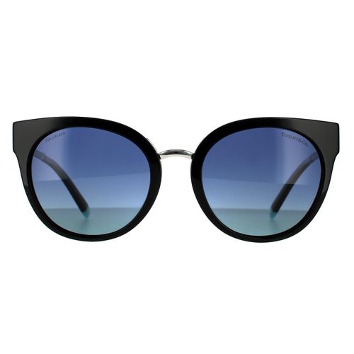 Womens Round Blue Gradient Polarized Sunglasses - One Size - NastyGal UK (+IE) - Modalova