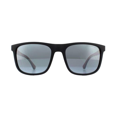 Square Matte Light Grey Mirror 4129 Sunglasses - One Size - Emporio Armani - Modalova