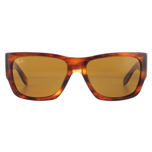 Square Striped Havana B-15 Sunglasses - One Size - Ray-Ban - Modalova