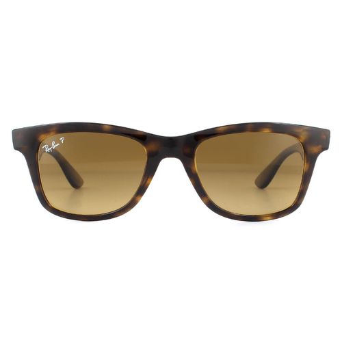 Square Shiny Havana Gradient Polarized Sunglasses - One Size - Ray-Ban - Modalova