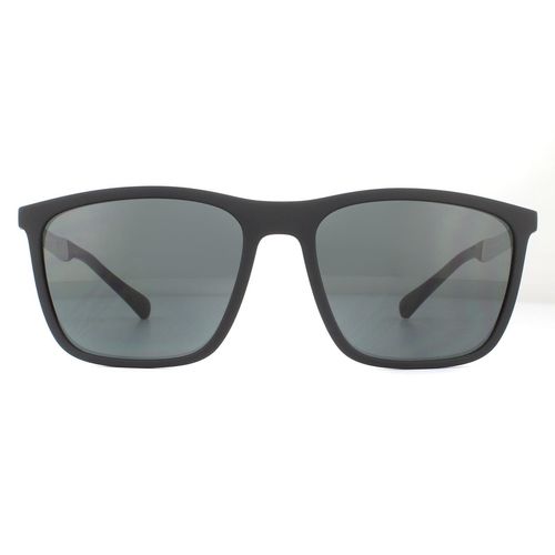 Rectangle Rubber Grey Sunglasses - One Size - Emporio Armani - Modalova