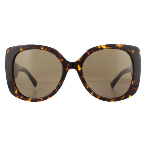 Womens Square Havana Dark Sunglasses - One Size - Versace - Modalova