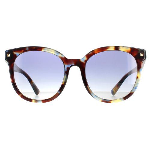 Womens Round Havana Multicolour Blue Gradient VA4083 Sunglasses - - One Size - NastyGal UK (+IE) - Modalova