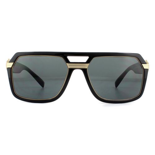 Square Dark Grey Sunglasses - One Size - Versace - Modalova