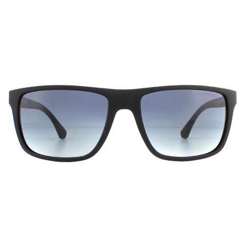 Rectangle and Rubber Blue Blue Gradient Sunglasses - One Size - Emporio Armani - Modalova