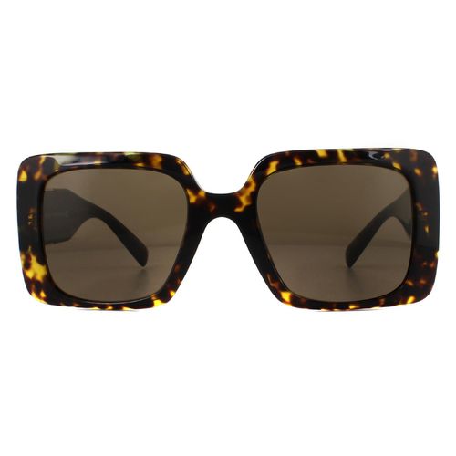 Womens Square Havana Dark Sunglasses - One Size - Versace - Modalova