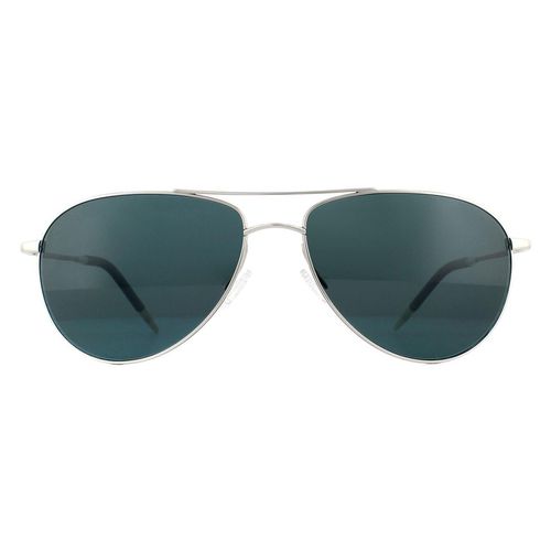 Aviator Silver Blue Polarized Sunglasses - - One Size - Oliver Peoples - Modalova