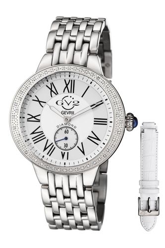 Womens Astor White Dial Stainless Steel Swiss Quartz Watch - - One Size - GV2 - Modalova