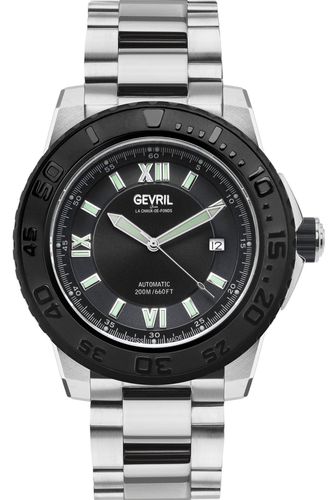 Seacloud Black Dial 3124B Swiss Automatic Watch - - One Size - Gevril - Modalova