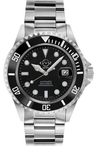 Liguria Black Dial Stainlesss Steel Bracelet Swiss Automatic Watch - - One Size - GV2 - Modalova