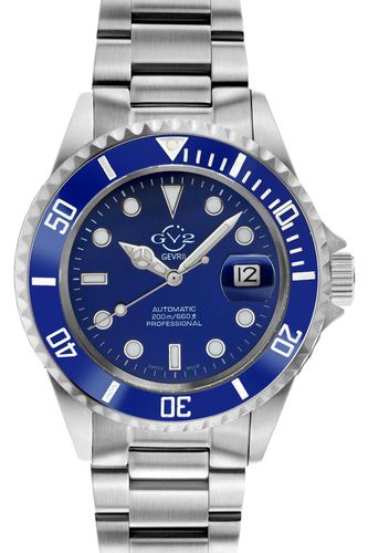 Liguria Blue Dial Stainless Steel Bracelet Swiss Automatic Watch - - One Size - GV2 - Modalova
