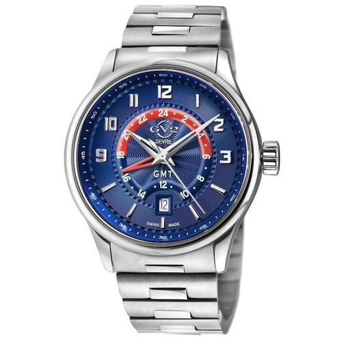 Giromondo Swiss Quartz Blue Dial Stainless Steel Watch - - One Size - GV2 - Modalova