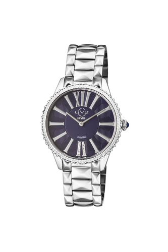 Womens Siena Blue Dial Stainless Steel 11722 Swiss Quartz Watch - - One Size - GV2 - Modalova