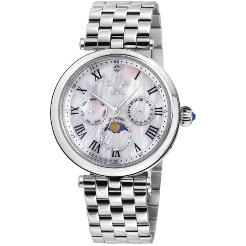 Womens Florence 12518 Mother of Pearl Dial Diamond Swiss Quartz Watch - - One Size - GV2 - Modalova