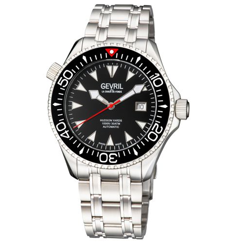 Hudson Yards Swiss Automatic SW200 black dial Stainless steel watch - - One Size - Gevril - Modalova