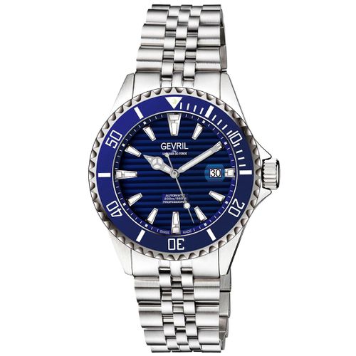 Chambers Swiss Automatic SW200 Blue dial, Stainless Steel Watch - - One Size - Gevril - Modalova