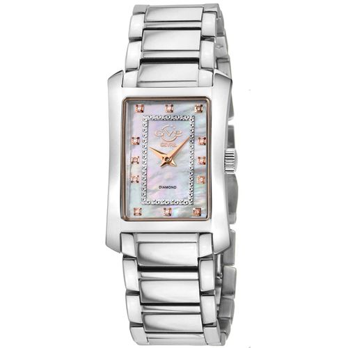 Womens Luino Diamond White MOP Dial 14600B Swiss Quartz Watch - - One Size - GV2 - Modalova