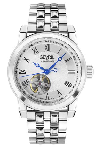 Madison Open Heart, SS Silver Dial SS Band Swiss Automatic Watch - - One Size - Gevril - Modalova