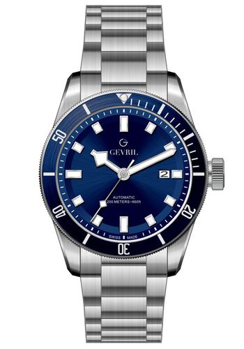 Yorkville Swiss Automatic SW200 Blue Dial Stainless Steel Watch - - One Size - Gevril - Modalova