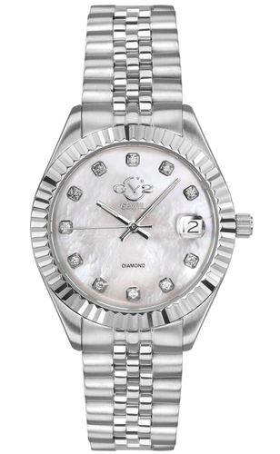Womens Naples Swiss Quartz Diamonds Silver Dial Steel Watch - - One Size - GV2 - Modalova