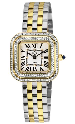 Womens Bellagio Swiss Made Diamond Watch, Silver-White Dial, Two toned SS/IPYG Bracelet - - One Size - GV2 - Modalova
