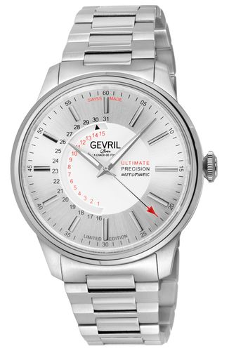 Guggenheim Automatic 316L Stainless Steel Silver Dial, 316L Stainless Steel Satin and Polished Bracelet. - - One Size - Gevril - Modalova