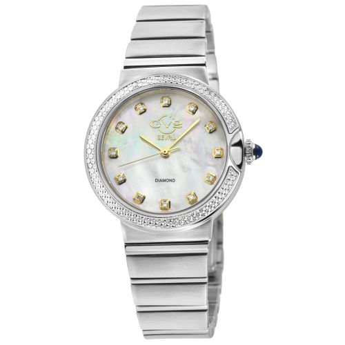 Womens Sorrento Diamond ,316L Stainless Steel Case, White MOP Dial, Swiss Quartz Watch - - One Size - GV2 - Modalova